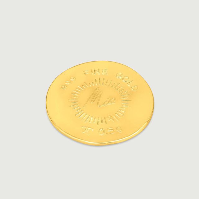 0.5 GM 24 Karat Lotus Coin,,hi-res image number null