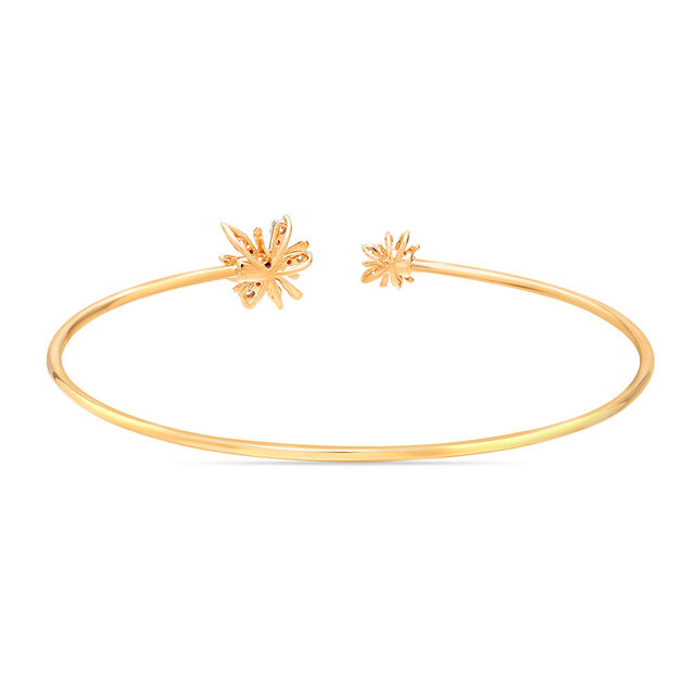 14kt Yellow Gold Blooming Diamond Bangle,,hi-res image number null