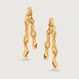 Modern Swirls 18KT Gold Hoop Earrings,,hi-res view 4