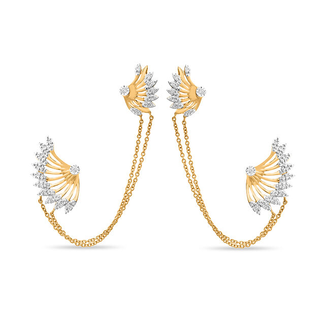 14kt Yellow Gold Charmed Ear Cuff,,hi-res image number null
