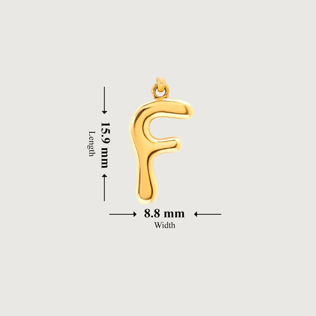 Letter Perfect 'F' Gold Pendant,,hi-res image number null