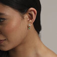 Paisley Lotus Diamond Drop Earrings,,hi-res view 2