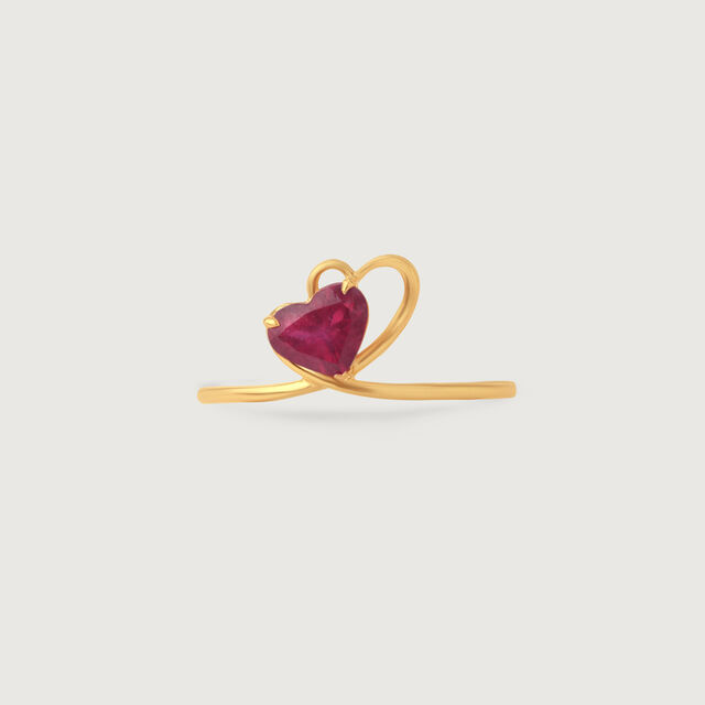 Entwined Hearts Ruby & Gold Ring,,hi-res image number null