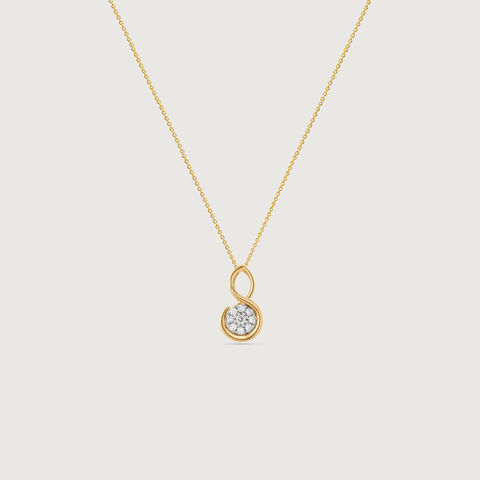 Graceful Infinity Diamond Pendant
