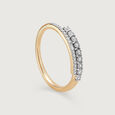 Linear Elegance 14KT Gold & Diamond Ring,,hi-res view 4