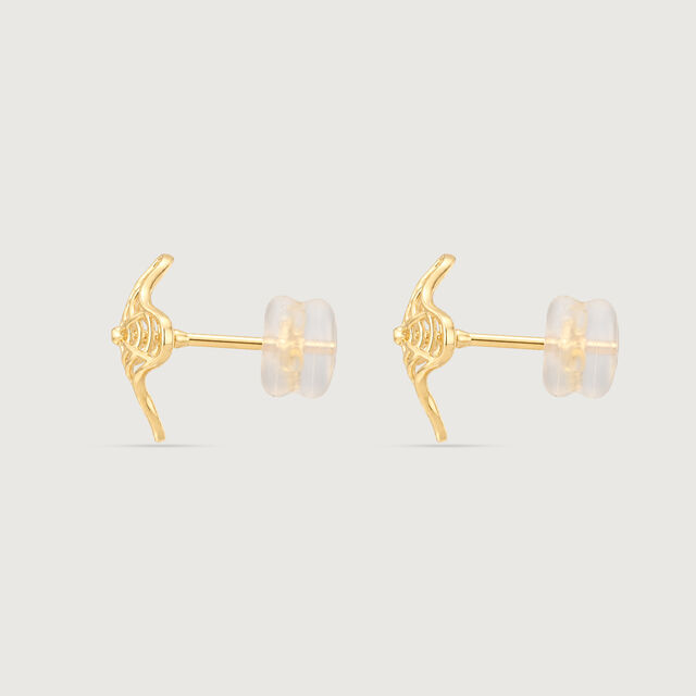 Fluid Bloom Gold Stud Earrings,,hi-res image number null