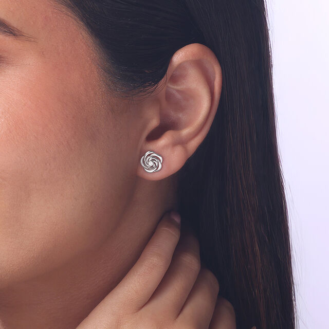 Classic Beam Silver Stud Earrings,,hi-res image number null