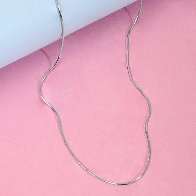 Sleek Serpentine Silver Chain,,hi-res image number null