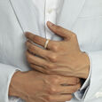 Honeycomb Flex Gold & Diamond Finger Ring for Men,,hi-res view 1