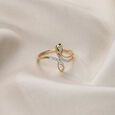 Flowing Sparkle 14 Kt Gold & Diamond Ring,,hi-res view 1