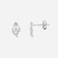 Sparkling Dazzling Silver Stud Earrings,,hi-res view 4
