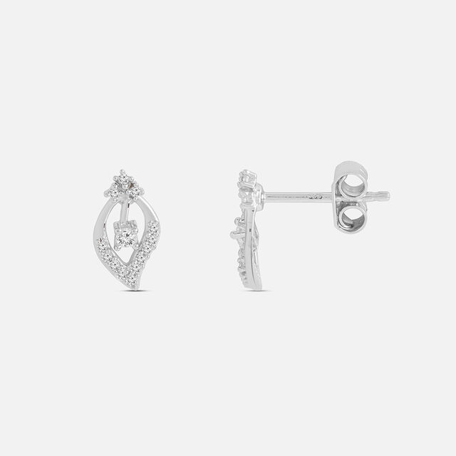 Sparkling Dazzling Silver Stud Earrings,,hi-res image number null
