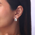 Minimal Grace Silver Drop Earrings,,hi-res view 2