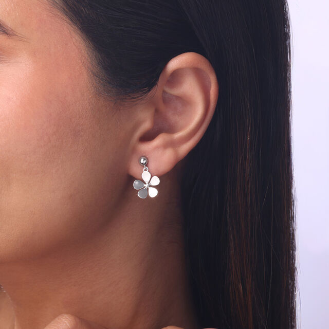 Minimal Grace Silver Drop Earrings,,hi-res image number null