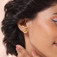 Square Sensation 18KT Gold Stud Earrings,,hi-res view 2