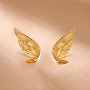Whimsical Butterfly 14KT Pure Gold Stud Earrings