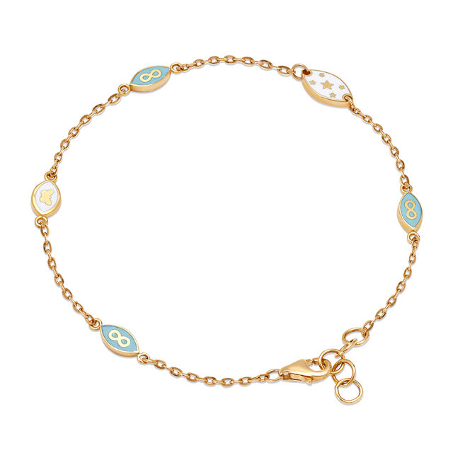 18KT Yellow Gold Charm Of Renewal Bracelet