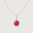 Structured Sleek Ruby Gold Pendant,,hi-res view 3