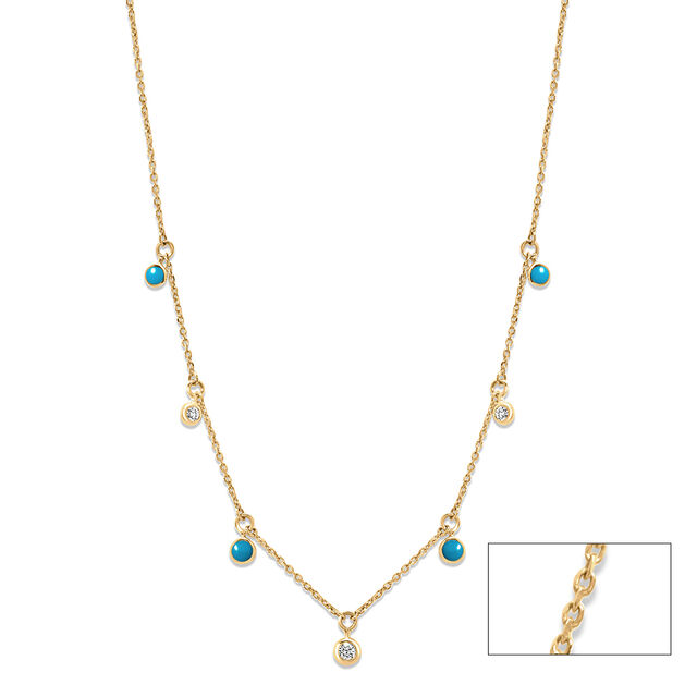 14KT Yellow Gold Dewdrop Necklace,,hi-res image number null
