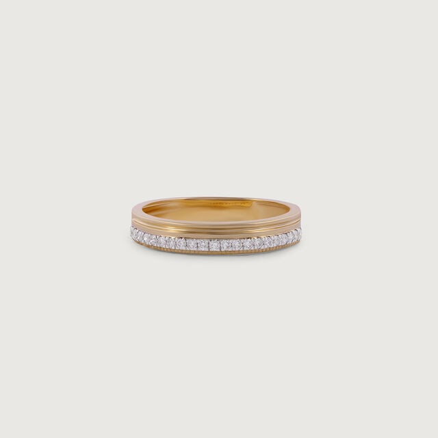 Bold Moves Gold & Diamond Finger Ring for Men,,hi-res image number null