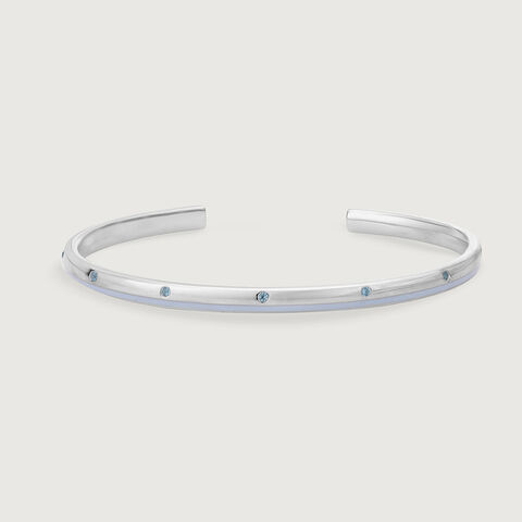 Aqua Beam Silver Bangle