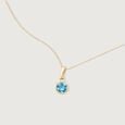Clean Contemporary Blue Topaz Gold Pendant,,hi-res view 5