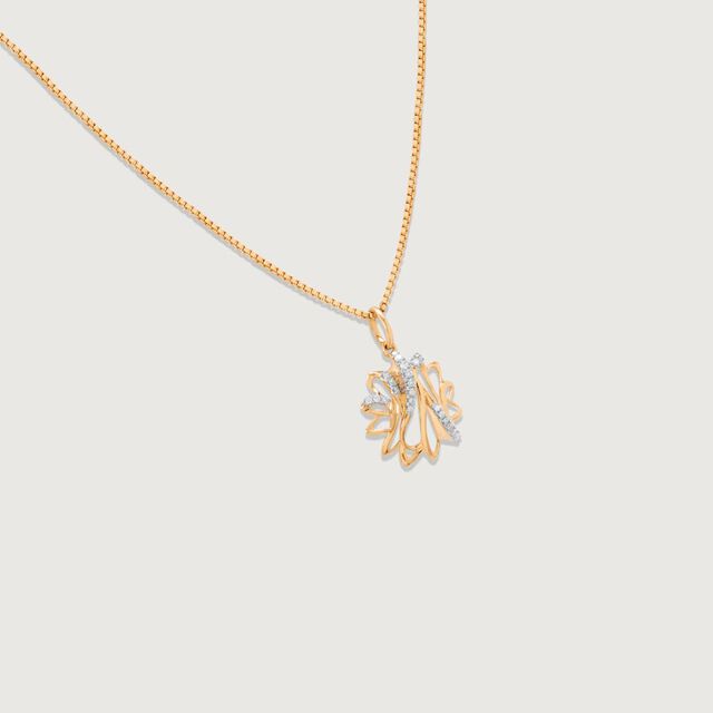 Whimsical Flow Diamond Pendant,,hi-res image number null