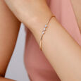 14 KT Yellow Gold Alpine Ascent Diamond Bangle,,hi-res view 1