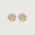 Layered Bloom Diamond Earrings,,hi-res view 3