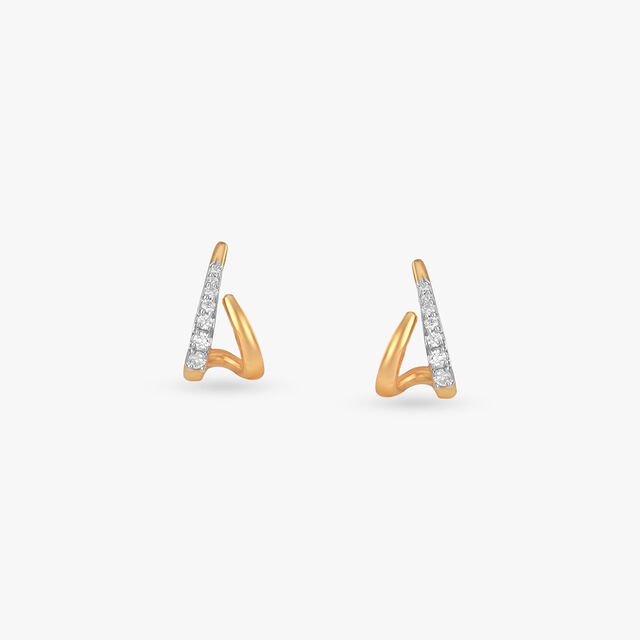 Crossing Light Diamond Stud Earrings,,hi-res image number null