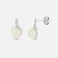 Soft Glam Pearl Silver Stud Earrings,,hi-res view 4