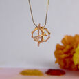 Ram Dhanush Gold Pendant,,hi-res view 1