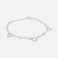 Love Links Silver Anklet,,hi-res view 2
