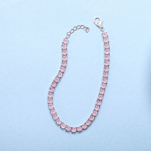 Blush Pink Silver Bracelet,,hi-res image number null