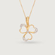 Lucky Charm 14KT Gold & Diamond Pendant,,hi-res view 3