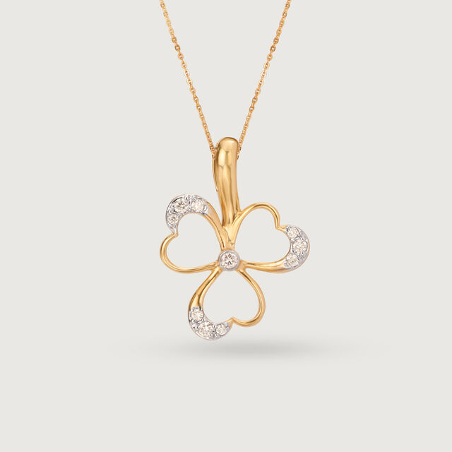 Lucky Charm 14KT Gold & Diamond Pendant,,hi-res image number null