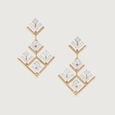 Filigree Fantasy Gold & Diamond Drop Earrings,,hi-res view 3
