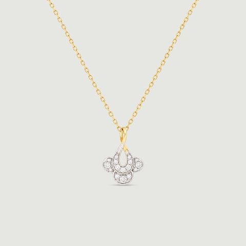 Charming Diya Diamond Pendant
