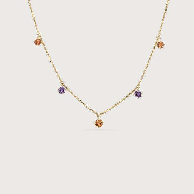 Playful Vibrant Amethyst Gold Necklace,,hi-res image number null