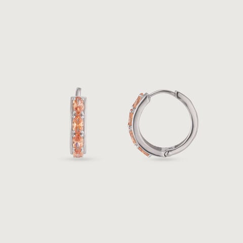 Glossy Glint Silver Earrings
