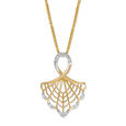14KT Yellow Gold Web Of Beauty Diamond Pendant,,hi-res view 2