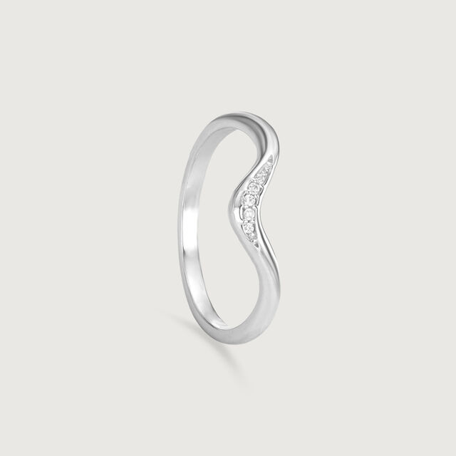 Soft Curve Silver Ring,,hi-res image number null