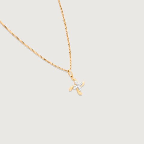 Intersecting Lines Diamond Pendant