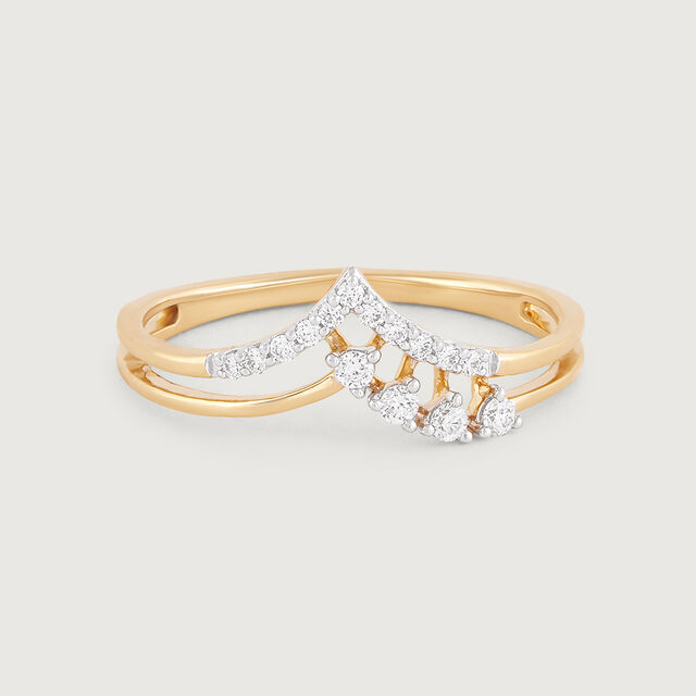 Twinkling Peak Gold & Diamond Ring,,hi-res image number null