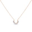 14 KT Rose Gold Floral Diamond Necklace,,hi-res view 1