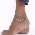 Whispering Leaf Silver Anklet,,hi-res view 2