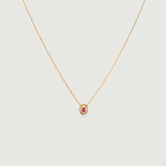 Vibrant Sleek Ruby Gold Necklace,,hi-res image number null