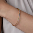 Sleek Radiance Gold Bangle,,hi-res view 1