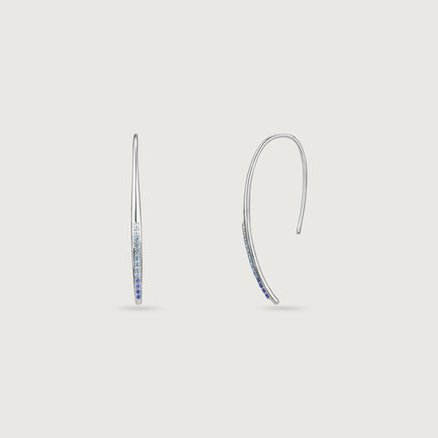 Fluid Gleaming Silver Hoop Earrings