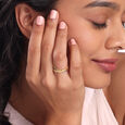 Crisscross Glow Gold & Diamond Finger Ring,,hi-res view 2